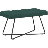 vidaXL Bank met knopen tufting Donkergroen 80 x 40 x 46 cm Stof