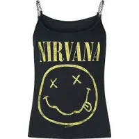 Nirvana Top - Smiley - S tot XXL - voor Vrouwen - zwart | Maat M