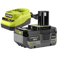 Ryobi Verpakking met 1 -accu en 1 oplader, 18 V, 4 Ah, model RC18120A-140XG, lithium-ion accu