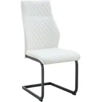 STILVORA Eetkamerstoel, set van 2, met hoge rugleuning en zitkussen. Eetstoel met ruitpatroon en metalen frame. Keukenstoel met antislip voet. Stoelset, 2 stuks