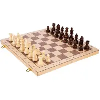 Engelhart Schaakspel Opklapbaar – 32-delig – Walnoot & Esdoornhout – Luxe Bord met Coördinaten – Koning hoogte 90 mm –