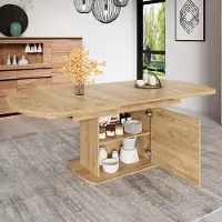 STILVORA Eettafel - Uitschuifbaar Ovaal Met Opbergruimte - Modern Voor Eethoek En Werkruimte - Spaanplaat En Metaal - Eikenkleur - 200x80x75 Cm