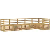 vidaXL Buiten bank set 6 pcs Wit 304 x 126,5 x 73 cm