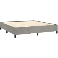 vidaXL Bedframe zonder matras lichtgrijs 152x203 cm Queen fluweel