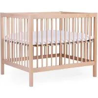 Childhome - Park PA97 + Wieltjes - Box - 95x75 cm - Hout - Naturel - Verstelbaar en Verplaatsbaar