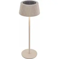 Briloner Alia - Tafellamp oplaadbaar - op zonne-energie - buitenlamp - dimbaar - 3.000 K tot 6.500 K - Ø12x34 cm - beige