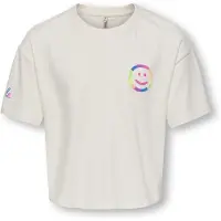 ONLY KIDS GIRL T-shirt wit Meisjes Katoen Ronde hals Effen - maat 158/164