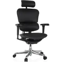 Hjh OFFICE Bureaustoel / Directiestoel ERGOHUMAN ULTRA L GEN2 Leder zwart