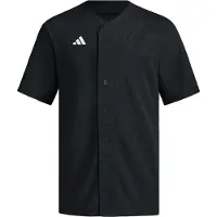 Adidas Functioneel overhemd 'Impact Full Button' zwart / wit