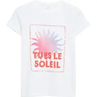 s.Oliver T-shirt wit Meisjes Katoen Ronde hals Printopdruk - maat 134/140