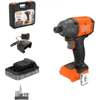 Black & Decker 18V Brushless Slagschroevendraaier met bits in koffer inclusief 2.5Ah accu en lader - BLIM78E1K-QW
