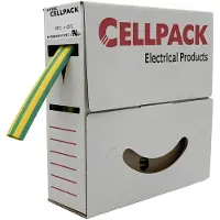 Cellpack 127058 Krimpkous zonder lijm Groen, Geel 6.40 mm 3.20 mm Krimpverhouding:2:1 10 m