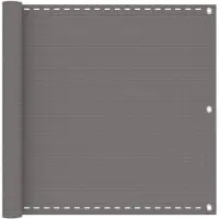 vidaXL Balkonscherm Lichtgrijs 90 x 300 cm HDPE en Aluminium