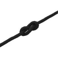 vidaXL Boottouw 10 mm 15 m Zwart Polyester