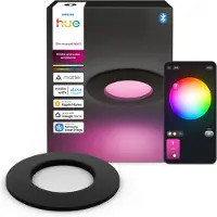 Philips Hue Inbouwspot Slim - White and Color - 90mm - Zwart
