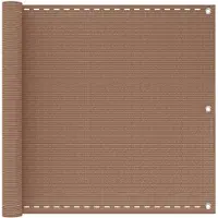 vidaXL Balkonscherm 120 x 1000 cm HDPE en Aluminium Rechthoekig Taupe