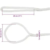 vidaXL Boottouw 14 mm 15 m Wit Polyester