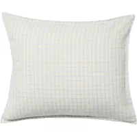 Garbo&Friends Gingham Sky Muslin Pillowcase 50x60 Cm - Kussenslopen Biologisch Katoen Blue - GF130281-6700-153SE
