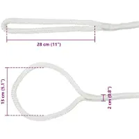 vidaXL Boottouw 2 mm 12 m Wit Polyester