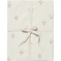 Garbo&Friends La Fraise Seersucker Fitted Sheet Double 180x200 Cm - Onderlakens Biologisch Katoen Beige - GF1500270-000-233GL