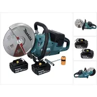 Makita DCE 090 T2X1 accu-doorslijpmachine 36 V (2x 18 V) 230 mm borstelloos + 2x accu 5,0 Ah - zonder lader