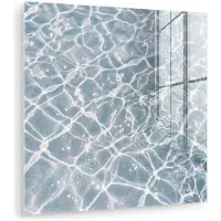MuchoWow Glasschilderij 20x20 cm - Schilderij acrylglas - Water - Reflectie - Zonlicht - Foto op glas - Muurdecoratie woonkamer - Wanddecoratie slaapkamer - Schilderijen