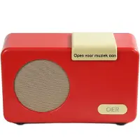OER Muziekspeler voor Ouderen met Dementie (Radio) - Simpele Bediening Met 1 Knop - Dementie Hulpmiddel - Dementie Radio - Muziek en Dementie - Stevig - 4GB Geheugen - Rood