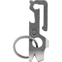 Gerber Mullet Solid State Stonewash Card, gereedschap voor sleutelhanger, zilver