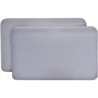 Famanu – Kussensloop - set van 2 (effen - voor reis - /kinderkussens - 40 x 25 cm - vooral Volar - 100% katoen - naadloos - goede pasvorm - ritssluiting (grijs)