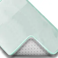 Famanu – Fluwelen traagschuim badmat antislip machinewasbare badmatten ultrazachte badmatten voor badkamer droogt snel badkamertapijt set van 2 jagergroen