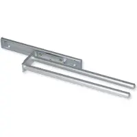 Famanu – Verlengbaar handdoekenrek met 2 armen, 440 mm, aluminium, mat geanodiseerd