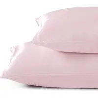 Famanu - Satijnen kussenslopen roze standaard, zijdeachtig met envelopsluiting, fris en makkelijk te wassen, alleen kussensloop