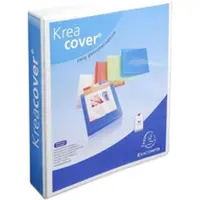 Exacompta Kreacover 60 mm Elastomap PP (Polypropeen) A4+ 4 Ringen Wit 51845E 10 Stuks