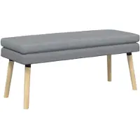vidaXL Dubbel-laags bank Lichtgrijs 110 x 40 x 47 cm Stof