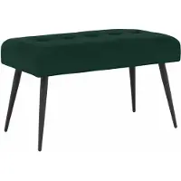 vidaXL Bank met knopen tufting Donkergroen 80 x 40 x 46 cm fluweel