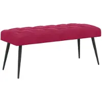 vidaXL Bank met knopen tufting Wijnrood 110 x 40 x 46 cm Fluweel