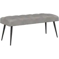vidaXL Bank met knopen tufting Lichtgrijs 110 x 40 x 46 cm Fluweel
