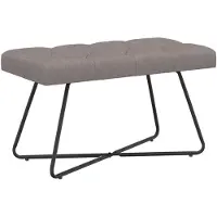 vidaXL Bank met knopen tufting Taupe 80 x 40 x 46 cm Stof