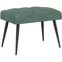 vidaXL Bank met knopen tufting Zeegroen 60 x 40 x 45 cm Fluweel