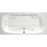 Xenz Kanaga bubbelbad 190x90 cm met RB2 koper whirlpool elektrisch mat wit