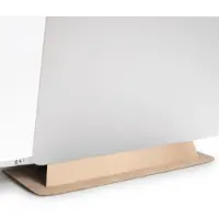 Famanu – Platte standaard - opvouwbare laptopstandaard - lichtgewicht reislaptopstandaard - antislipnotebookstandaard voor kantoor - compatibel met MacBook Air - Pro tot 15,4 inch (Café