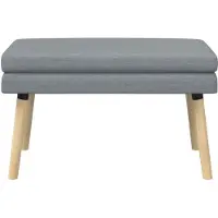 vidaXL Dubbel-laags bank Lichtgrijs 80 x 40 x 47 cm Stof