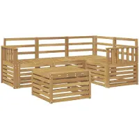 vidaXL Buiten bank set 5 st Wit Massief Acacia Hout