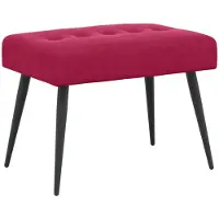 vidaXL Bank met knopen tufting Wijnrood 60 x 40 x 45 cm fluweel