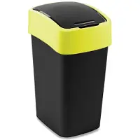 Curver Flip-Bin Afvalbak Zwart/Geel 25L