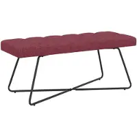 vidaXL Bank met knopen tufting Wijnrood 110 x 40 x 46 cm Stof