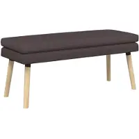 vidaXL Dubbel-laags bank Donkerbruin 110 x 40 x 47 cm Stof