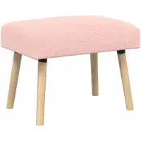 vidaXL Bank Effen Roze 60 x 40 x 45 cm Bouclé