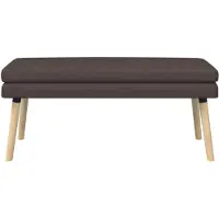 vidaXL Dubbel-laags bank Donkerbruin 110 x 40 x 47 cm Stof