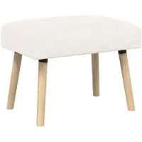 vidaXL Bank Effen Crèmekleurig 60 x 40 x 45 cm Bouclé